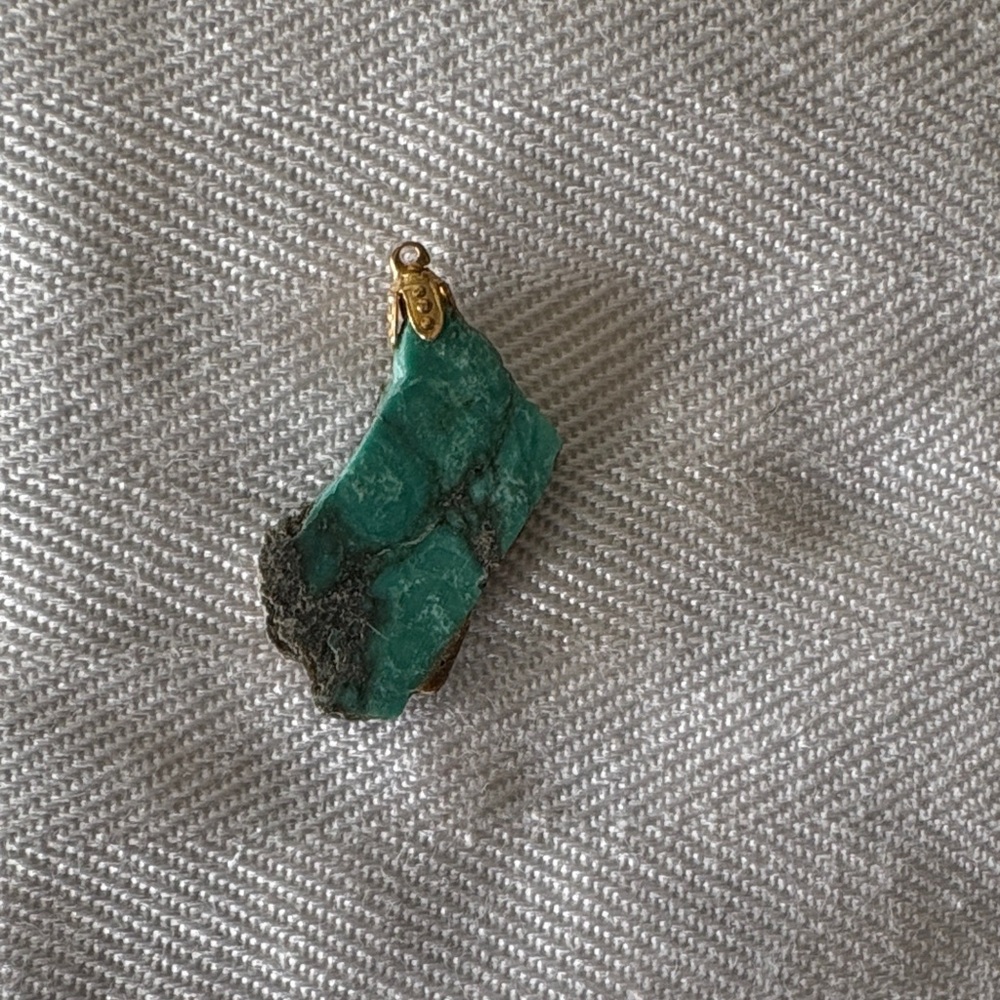 Turquoise and Gold Pendant Set - Picture 10 of 11